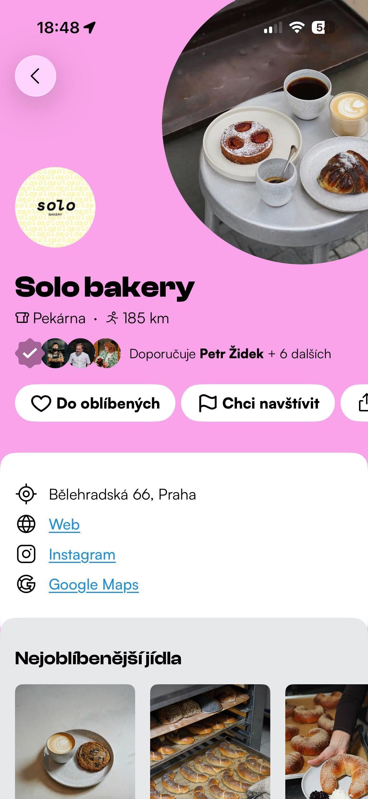 Solo bakery v aplikaci Futrumi
